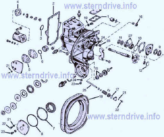 Intermediate Housing OMC Parts Drawing *400/800 *Stringer